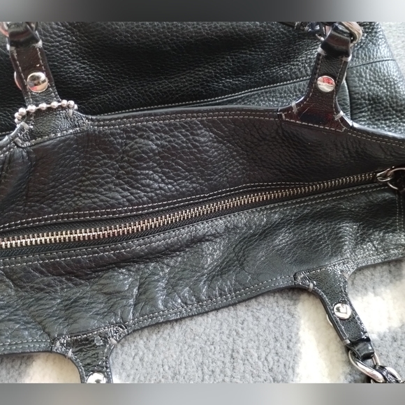 Coach Pebbled Leather Madison Tribeca East West Bag with Chain Strap Handles - Picture 9 of 16